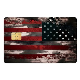 Unbranded US Flag Distressed Stars Stripes Credit Debit Card SkinCoverStick
