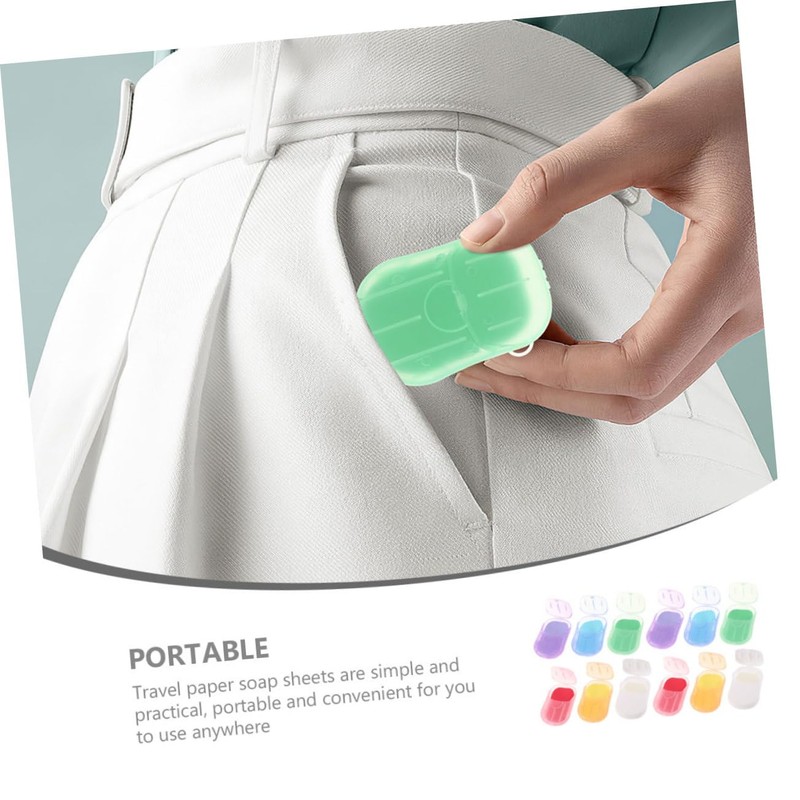 TOVINANNA Travel Wash Male Reusable Portable Camping Soap Sheets Outdoor
