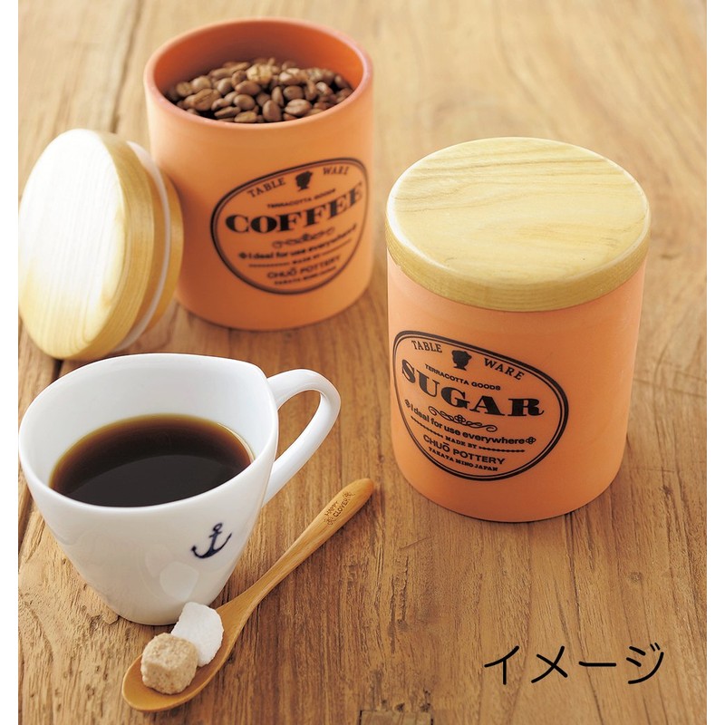 Mino Ware K60706 Terracotta Canister Coffee