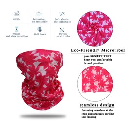 GUIFIER 12 Pack Magic Wide Tube Face Mask,Neck Gaiter, Headwear, Sports Scarf, Boho Bandana, Balaclava, Headband for Women and Men