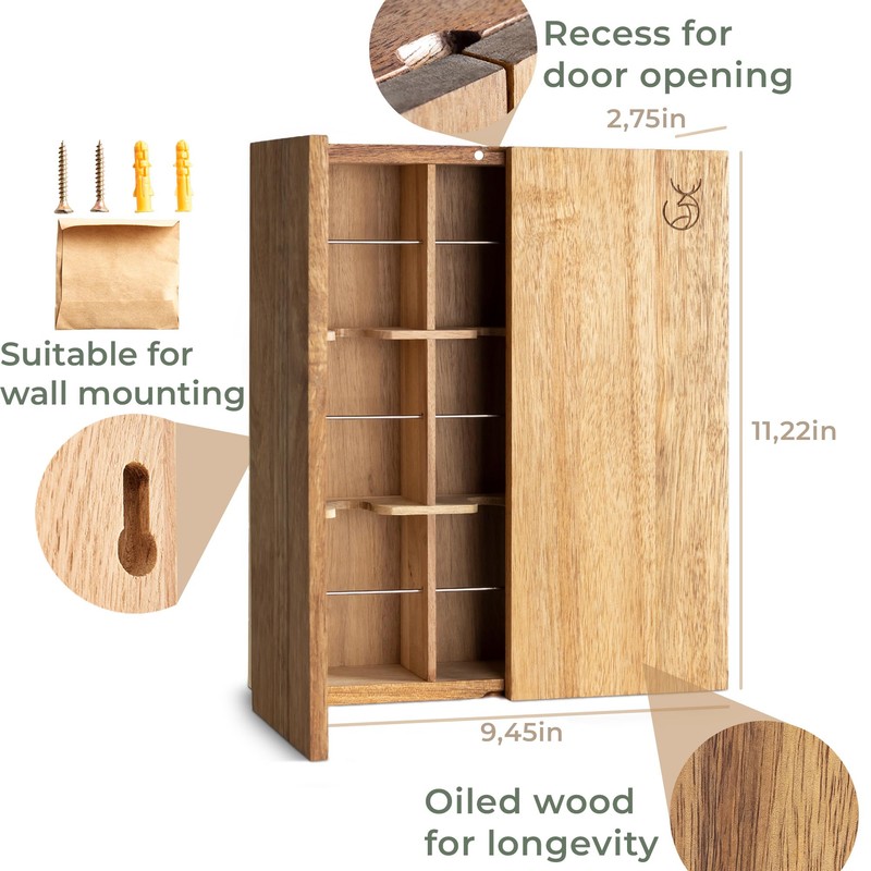 WALDWERK Tea Storage Organizer (9 Compartments) - Tea Organizer Made