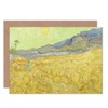 Vincent Van Gogh Wheatfield With A Reaper Fine Art Greeting Card Plus Envelope Blank Inside