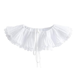 IZONHERE White Lace Collar Crochet Detachable Fake Choker for Christmas Dresses Sweaters (White)