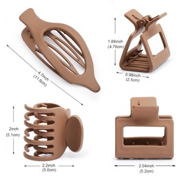 Mehayi Mehayi 9 PCS Matte Hair Clips Claw for Women Girls, 3 Styles Nonslip Small Hold Strong Hold Cute Jaw Clip Barrettes for Thick Thin Long Short Hair, Fashion Acrylic Hair Clamps Styling Accessories