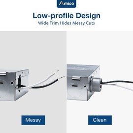 Amico 2Pcs 1/2 Inch Non-Metallic Cable Connectors, O Rings Junction Box Electrical Wire Outlet Loop Protector, Snap Installation, Single Cable 14/2-10/3 AWG, 2 Cables 14/2-12/2-14/3 AWG, UL Listed