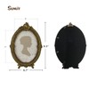 Sunlit Vintage Picture Frame 5x7 Inch, Oval Antique Photo Frames