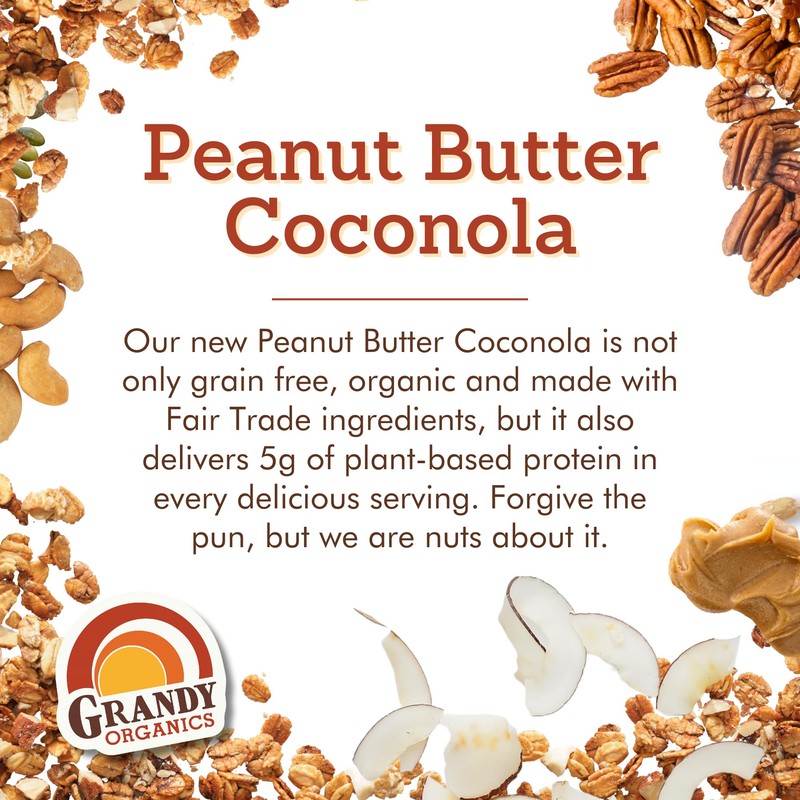 Grandy Organics Organic Peanut Butter Coconola, 9 OZ