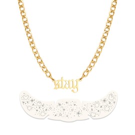 Stay Necklace Glitter Freckles Face Tattoo Set Inspired Merch Fans Gifts for Women Men (Gold)