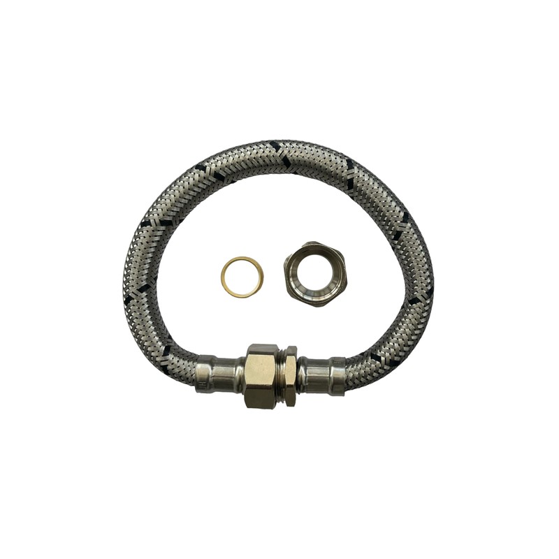 WRAS 15mm Flexible Hose, Double Pack 15mm x 1/2inch Flexi