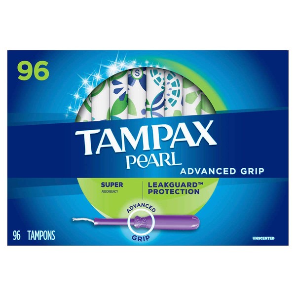 Tampax Pearl Advanced Grip Super Absorbency (96 Count)