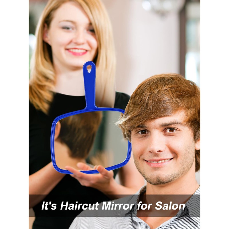 Gladmart Hand Mirror Salon Barber Hairdressing Handheld Mirror with Handle