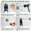4-Piece Garage Hooks Wall Mount Storage Hanger with 4 Extension