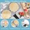 Pizzelle Maker- Polished Electric Baker Press Makes Two 5-Inch Cookies