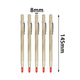 NA 5 Pcs Scribing Tool Metal Scribe Pen Tungsten Carbide Tip Engraving Pen for Wood, Metal, Plastic, Ceramic, Glass