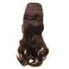 Silike 24" Black Synthetic Hair Extensions Curly Wave Clips in