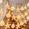 ZDAYOZ Starfish Shell String Light, 13.85 ft, 40 Warm White