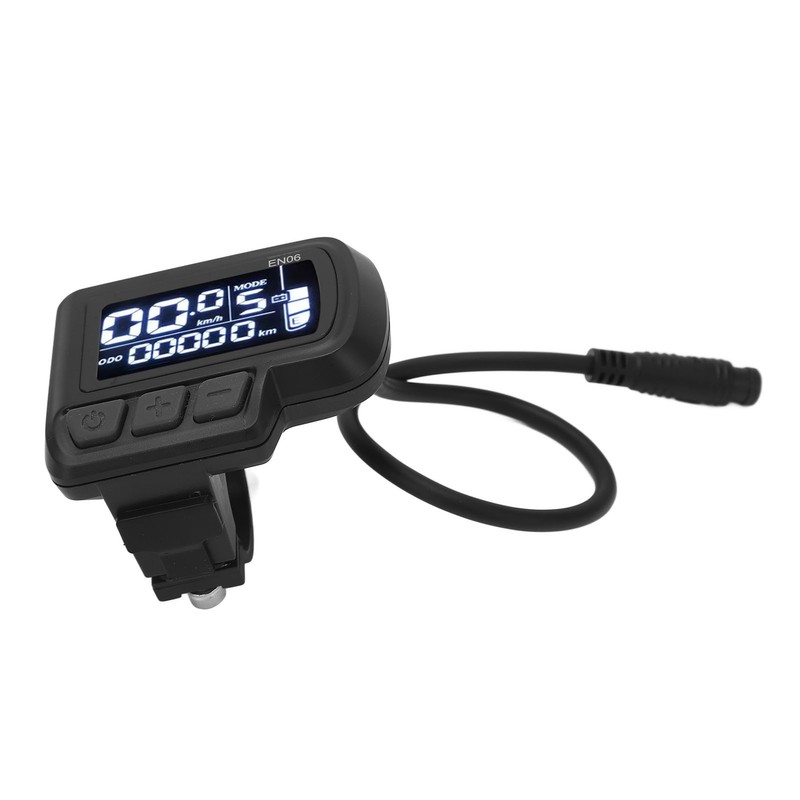 EN06 LCD Bike Display Meter Speedmeter with Light Connector 6pin