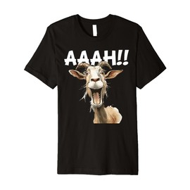 funny screaming Goat Premium T-Shirt