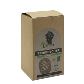 Ökolution Pappbecher weiß 10 Stück, ca. 250 ml Inhalt, für kalte und heiße Getränke, NEU: ohne Beschichtung aus Kunststoff oder Bio-Kunststoff, stabil, aus nachhaltigem FSC-Karton