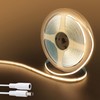 Clearhill 24V COB 320LED Strip Lights,6.56FT/2M(No Power Supply),Warm White 3000K,320LEDs/M,with