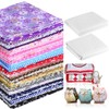 Fanfanwin 59 Pcs Fabric Squares, 57 Fabric Scraps for Sewing