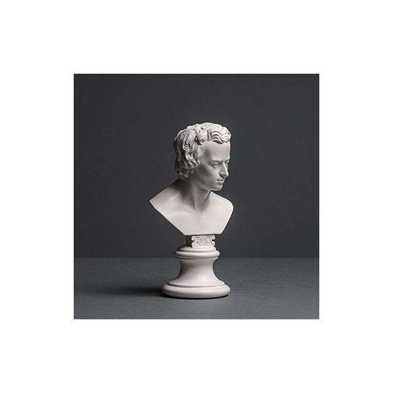 Schiller Sculpture Made of High-Quality Zellan, Handmade, Made in Germany,