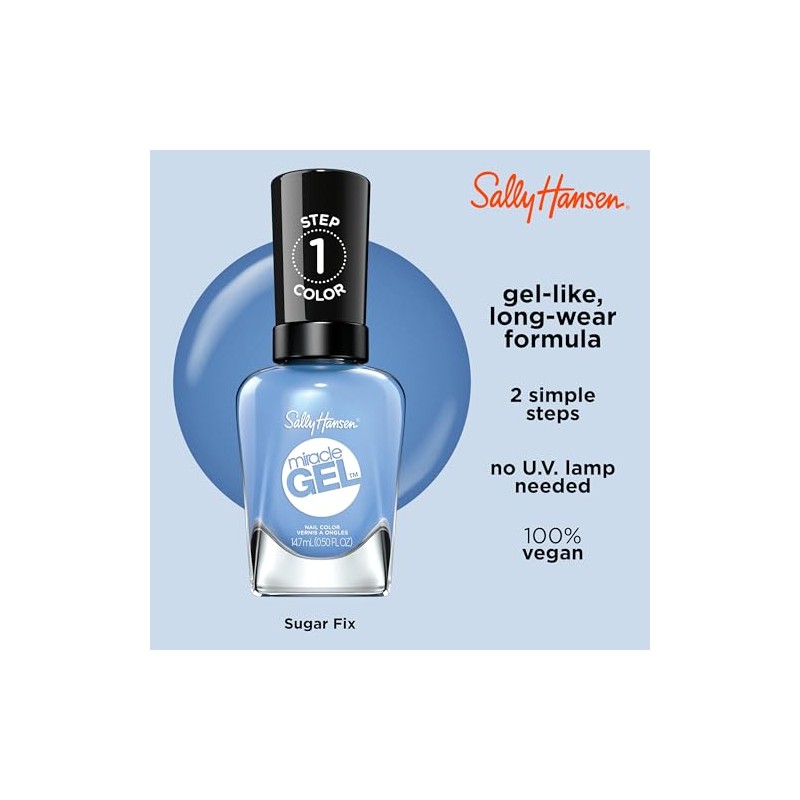 Sally Hansen Miracle Gel Sugar Fix, .5 Oz, Pack Of