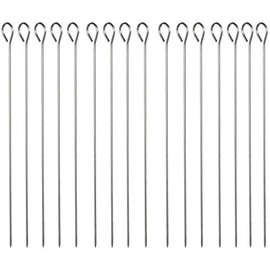 rukauf 20 Barbecue Skewers Stainless Steel 20 cm Kebab Skewers Meat Skewers Vegetable Skewers Square
