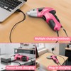 JENABOM Cordless Screwdriver Rechargeable 3.6V, Pink Tool Kit with Small