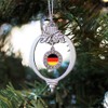 Inspired Silver - German Flag Charm Ornament - Silver Circle