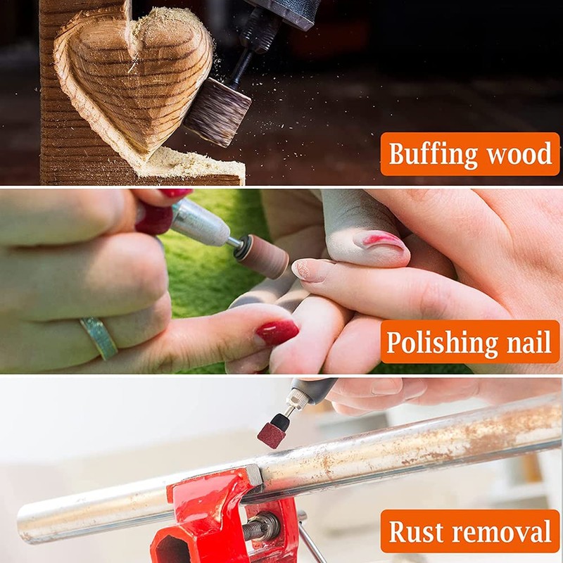 132 Piece Sanding Sleeve Set with Box, Including 120 Pieces