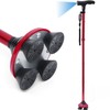 BigAlex Wand, Freestanding, Extendable Folding Cane, LED Light, Lightweight, Aluminum,