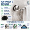 Adjustable Suction Cup Towel Bar, 11.3-22.17 Inch Brushed Nickel