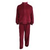 Sweatsedo Mens Velour Tracksuit (Large, Burgundy)