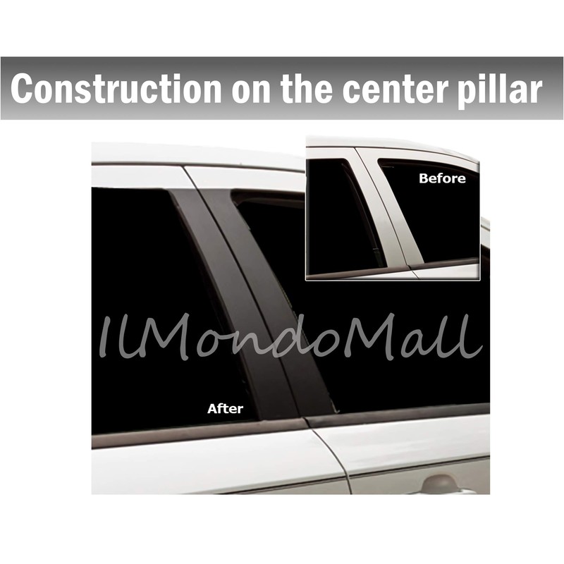 Ilmondomall Matte Black Step Bumper Protective Racing Stripe Tape Wrapping