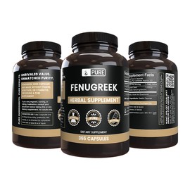 Pure Original Ingredients Fenugreek (365 Capsules) No Magnesium Or Rice Fillers, Always Pure, Lab Verified