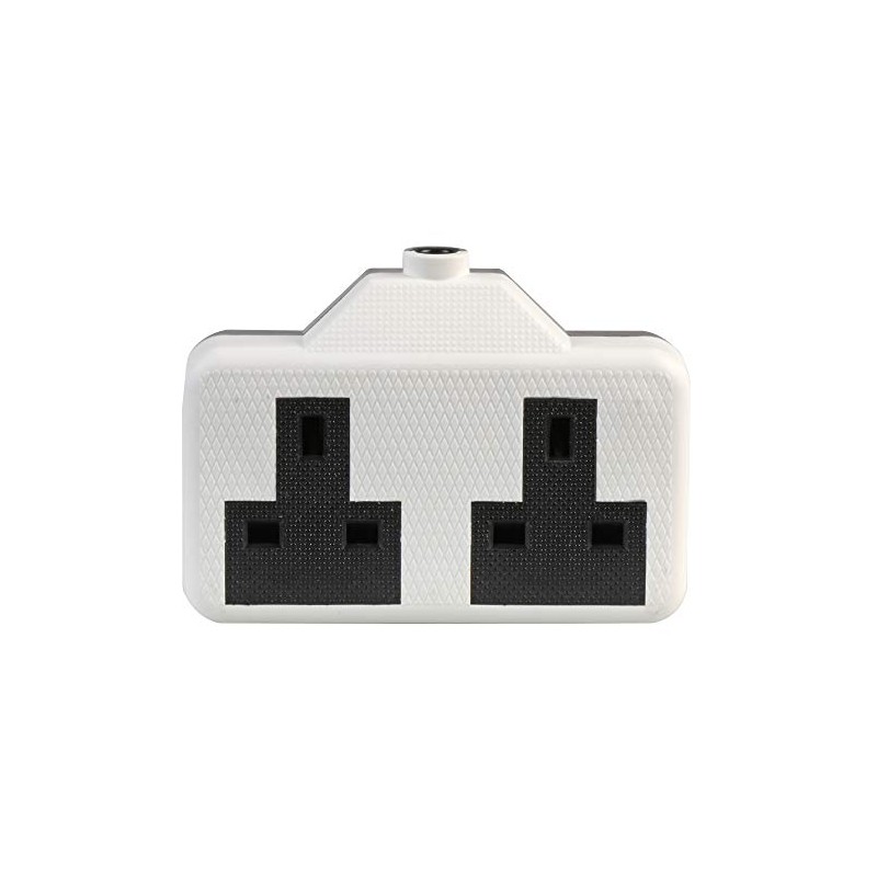 Pro Elec 0139-W Rubberised 2-Way Extension Socket, 13A, White