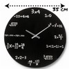 MIJOMA Black Glass Wall Clock Mathematic - Diameter 35 cm