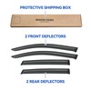 YQAUTEC Window Visors Rain Guards for 2007-2012 Dodge Caliber Sedan,