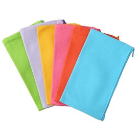 ViLiyDuo Pack of 10 Fabric Pencil Cases, Fabric Bags, 21 x 12 cm, Small Cosmetic Bag, Cosmetic Bags with Zip, multicoloured, Cosmetic bag