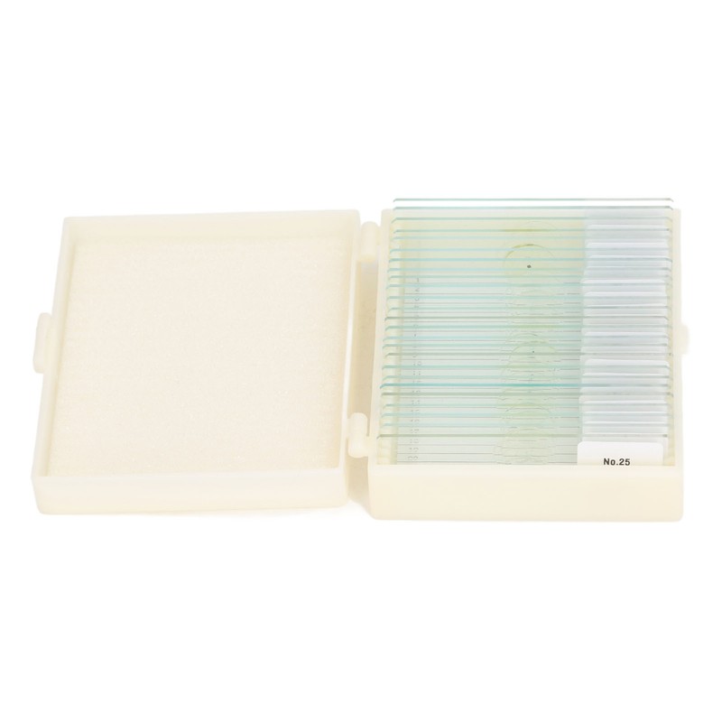 25PCS Microscope Slides Optical Glass Cover Transparent Slide Set for