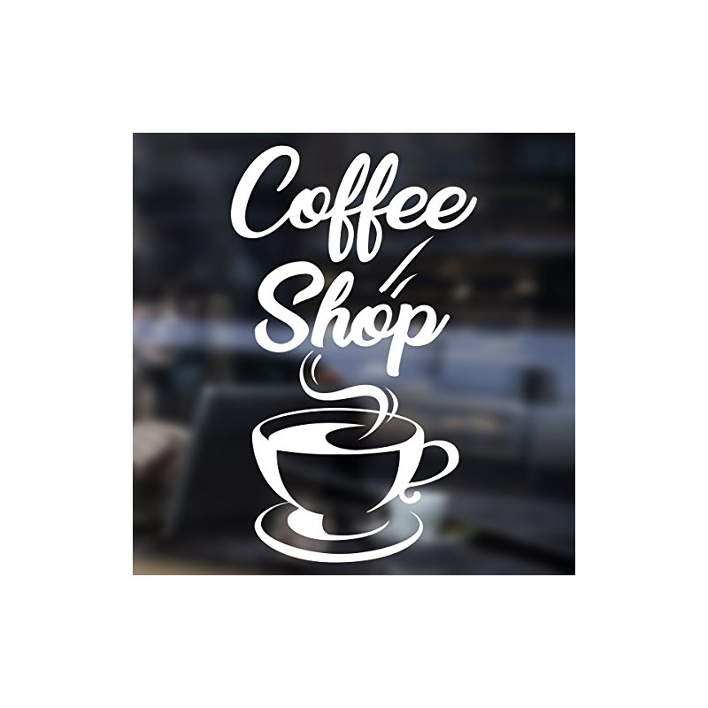 Coffee Takeaway cup Cafe Shop vinyl sticker Window Lettering Wall