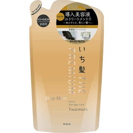 [Japanese Ichikami Shampoo] ICHIKAGA THE PREMIUM Shiny Moist Extra Damage Care Introduction Serum in Treatment Refill 340g | Hair Care Conditioner for Men and Women