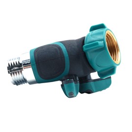 Shiwaki 1 in 2 Way Garden Hose Splitter, Outdoor Utility Y Valve Hose Connector, Comfortable Rubberized Grip Faucet Adapter Double pass shunt