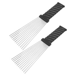 Baluue 2pcs Steel Needle Combs for Hairdressing Design for Salon Use Home Styling for Detangling Wet Dry Hair