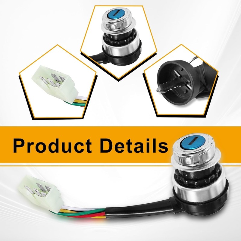 5 Wire Ignition Key Switch for 110cc 125cc 150cc 250cc