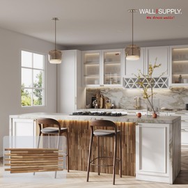 Wall!Supply 3D Wall Panels – Reclaimed Rounded Asian Teak Wood – Home Decor Wallpaper Alternative for Living Room, Bedroom & Office – Easy DIY Installation – 10 Pack, Covers 9.68 Sq Ft