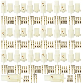 Lsgoodcare 160Pcs 2.8MM 3Pin Way Automotive Electrical Wire Connector Male Female Cable Terminal Plug Kits for Motorcycle Bike Car