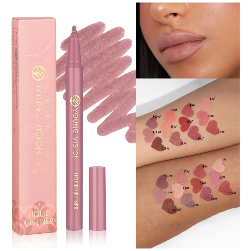 De Delineador De Labios Impermeable Mate Sexy Color Nude