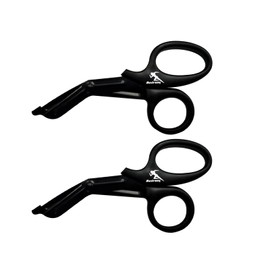 Medresq 7.5" Black Coated Trauma Shear for Doctors, Nurses, Nursing Students, Paramedics, EMS Professionals, and First Aid Kits,Outdoor Ifak Emergency etc (2-Pack, Black)